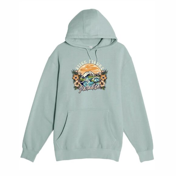 Stick Figure on a Lane Seven Tag Women's Hoodie Size XS Paradise Cozy Fleece - Picture 1 of 12